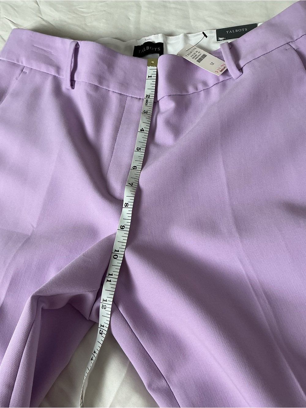 Talbots Hampshire Ankle Pant Size 12 Lilac Lavender Purple NWT - Picture 4 of 10